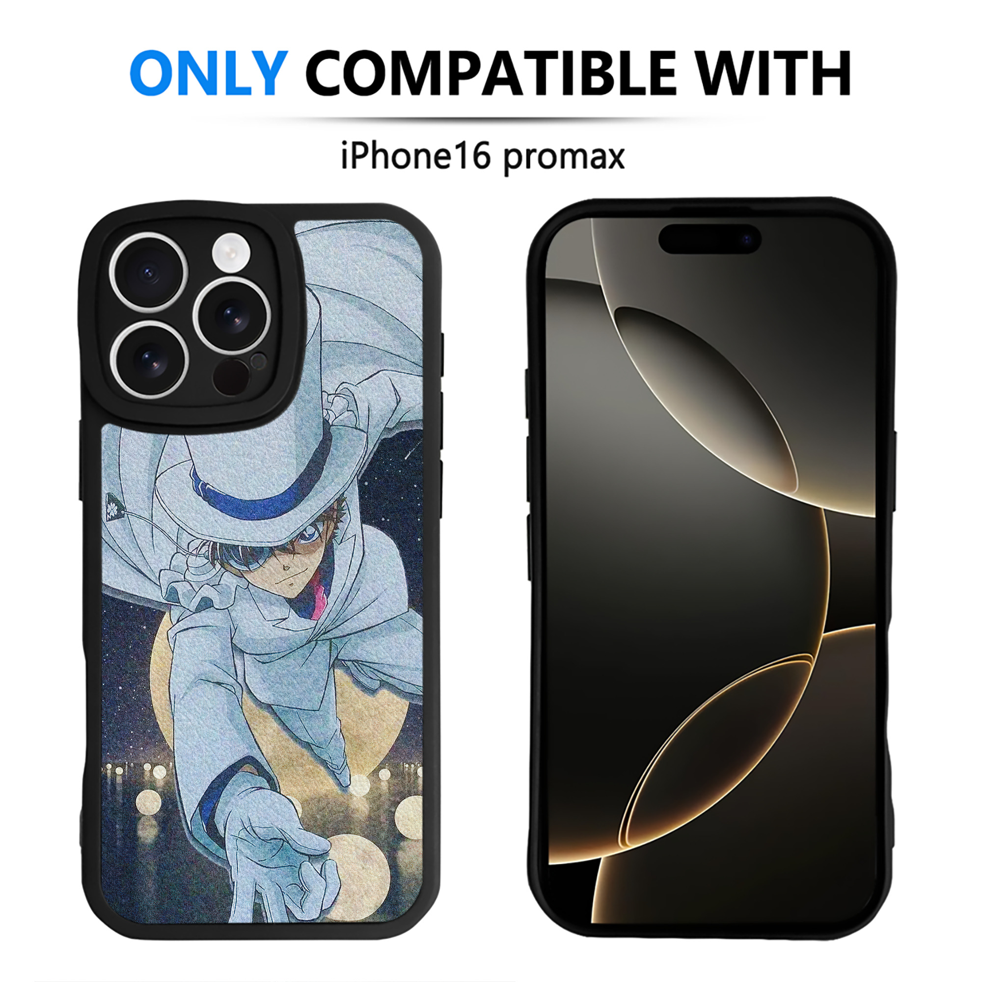 （画像用） 名探偵コナン Detective Conan 【iPhone 16シリーズ対応】シリコンスマホケース（レザー調） 材質：シリコン